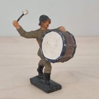 Lineol - Tysk soldat med tromme - ca. 8cm