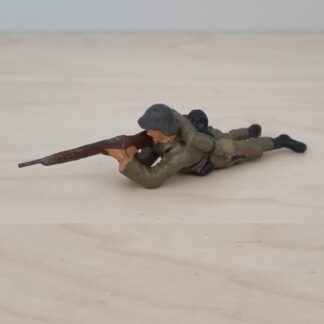 Lineol - Liggende soldat med gevær - ca. 1940 - 7cm serien