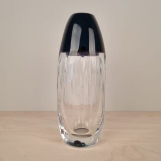 Ernest Gordon for Åfors - Vase med sort top nr. 1182 - 19cm