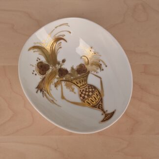 Bjørn Wiinblad for Rosenthal - Buet skål med gulddekoration - 16cm