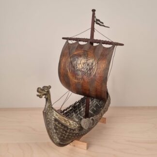 Edward Aagaard - Vikingeskib / Drageskib i bronze - Iron Art Cph. - 42cm