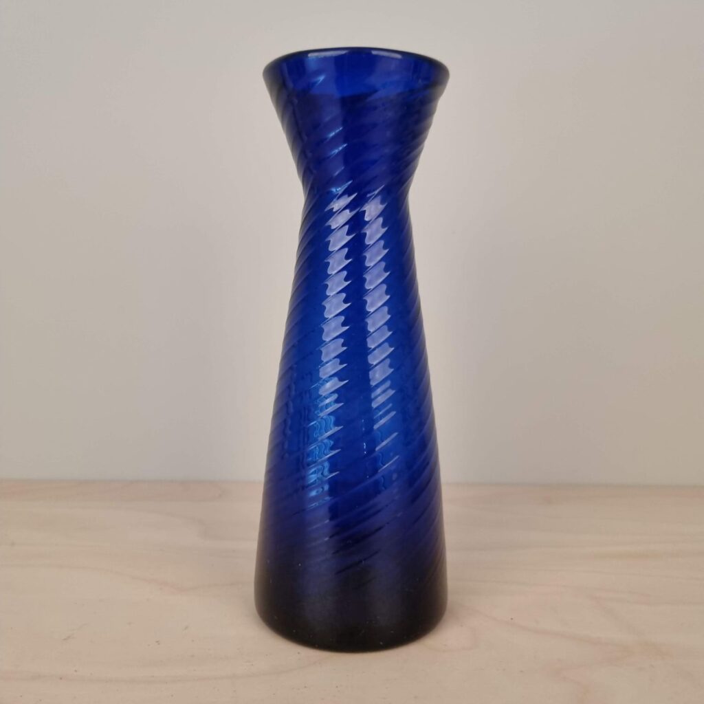 Kastrup / Holmegaard antikt koboltblåt hyacintglas - 21cm