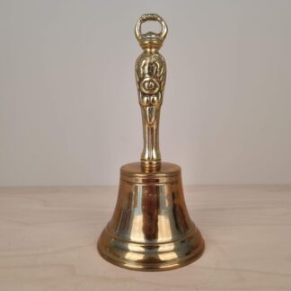 Ældre bordklokke / dirigentklokke i messing - 20cm