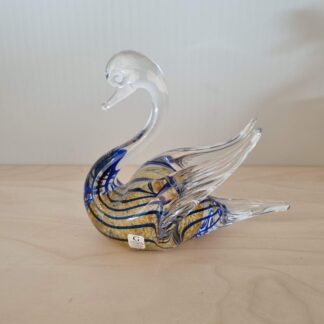 Svane i krystalglas - Gränna Glasbruk, Sverige - 11,5cm