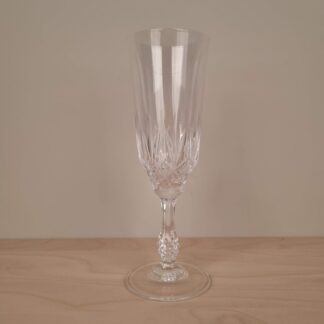 Champagnefløjte i krystal med fine slibninger - 19cm