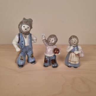 Tre tyske pindsvin i porcelæn - ca. 1960 - 9,5cm og mindre