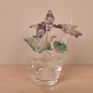 Vintage potteplante i glas - til f.eks. dukkehus - 5,5cm