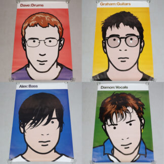 Julian Opie - Blur subway posters sæt - Ubrugte i kæmpe format - 149 x 102